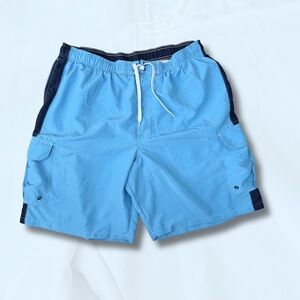 Stylish Light Blue Men's Swim Trunks